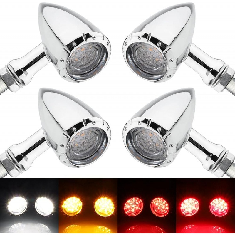 Bike Light Front Rear - Motorcycle Bullet LED Voor Achter Richtingaanwijzer