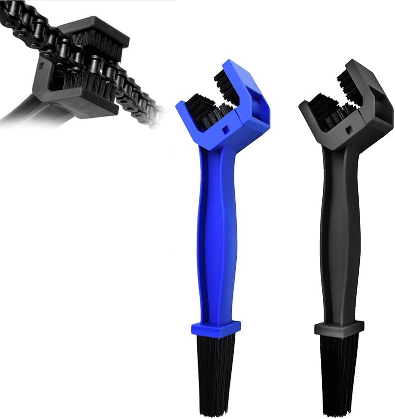 Grease Waterproof Bike - 2 stuks fiets- of motorfietskettingreiniger, borstelkettingontvetter